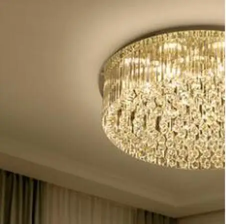 Хрустальная лампа для гостиной потолочная круглая Современная Минималистичная
