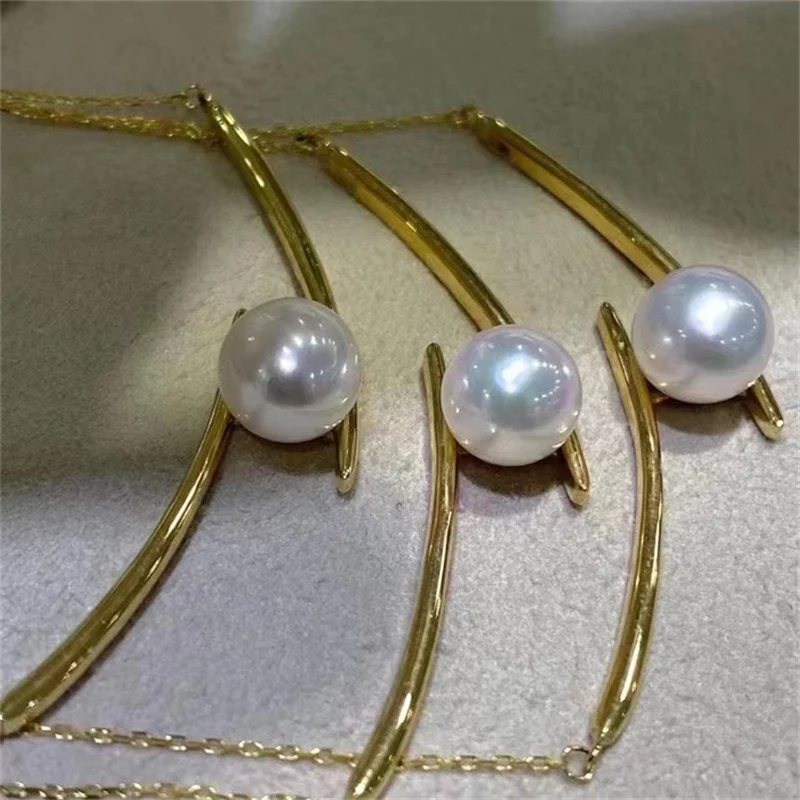 

New Moon Bay 6-7mm Bright Freshwater Pearl Necklace 14 Gold Female Necklaces
