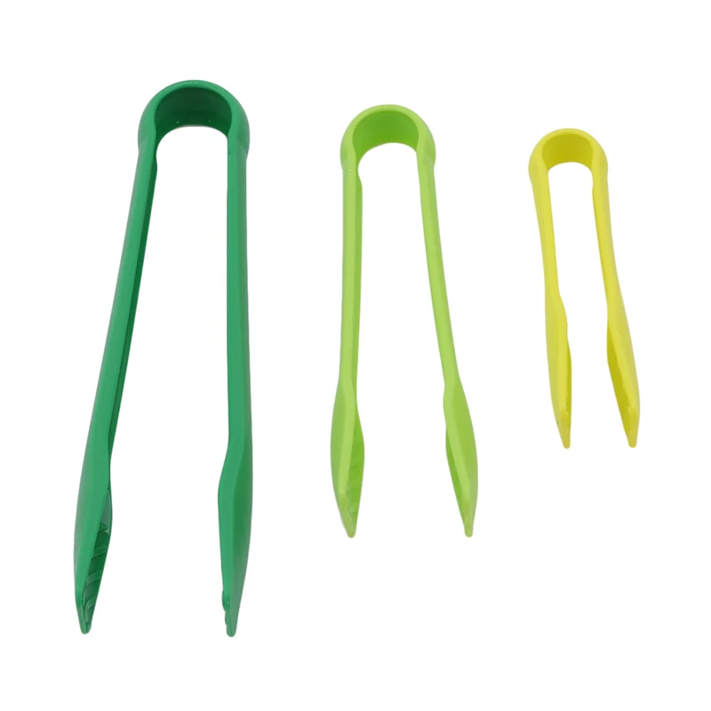 3Pcs/Set Silicone Food Tong Plastic Kitchen Tongs Non-slip Cooking Clip Clamp BBQ Salad Tools Grill Accessories | Дом и сад