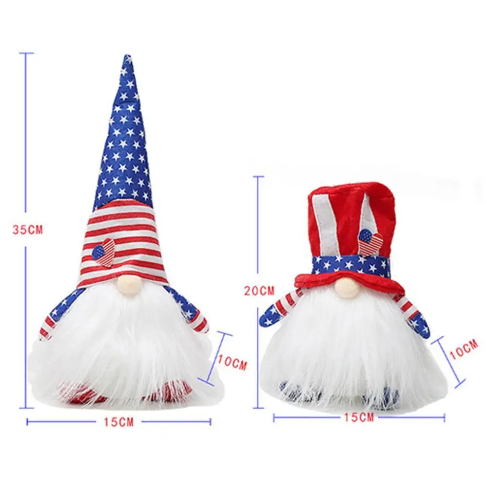 

Rudolph Illuminated Dolls Home Window Decorations American Independence Day Topper Hat Doll Christmas Santa Birthday Toy Gift