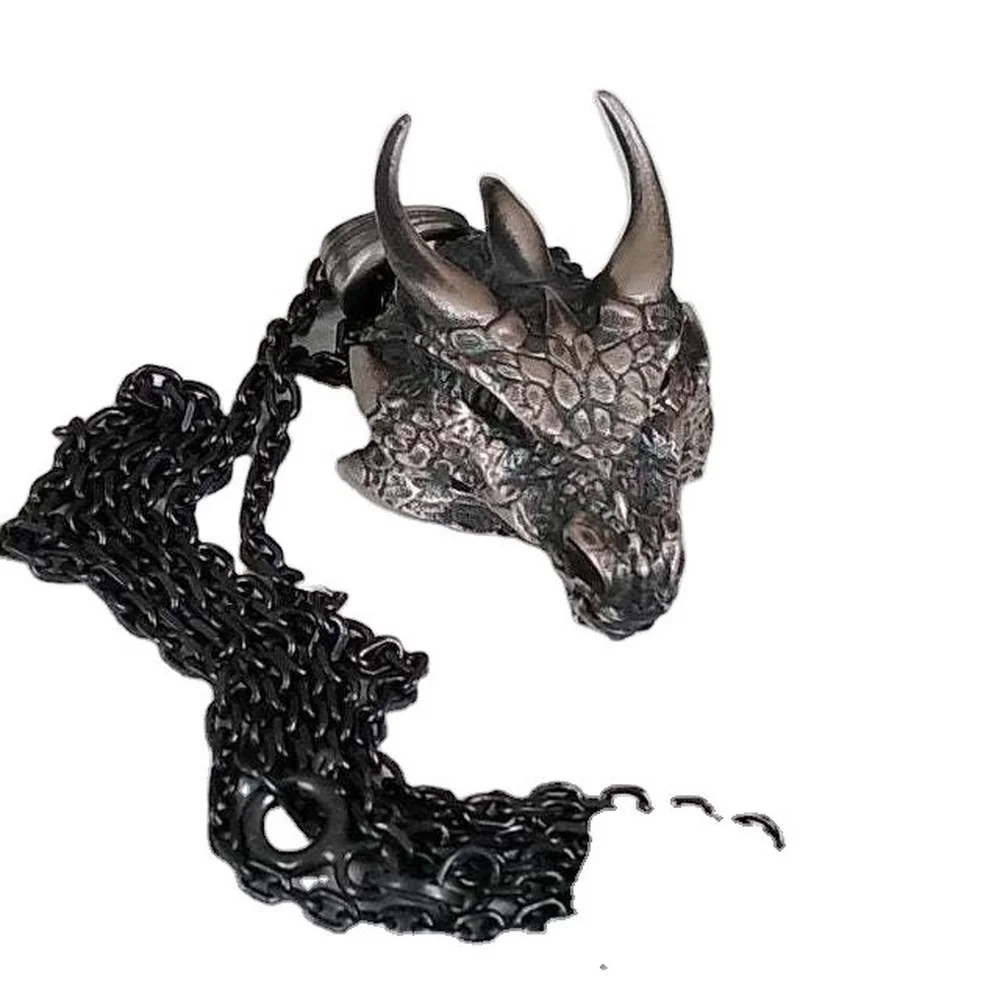 

Men's Pure Tin Domineering Bibcock Pendant Necklace Hip-hop Ins Style Retro Fashion Explosions Sweater Chain Necklace