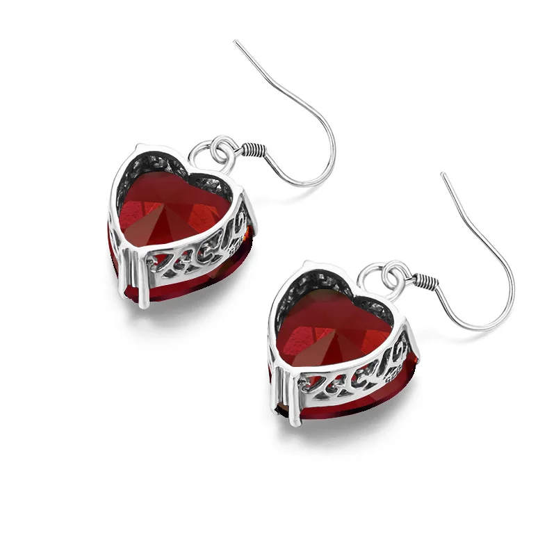 100% реальные 925 стерлингового серебра серьги сделанные вручную галстуки высокого