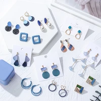 new korean statement earrings for women blue geometric acrylic resin dangle drop earrings 2020 bohemian fashion brincos jewelry