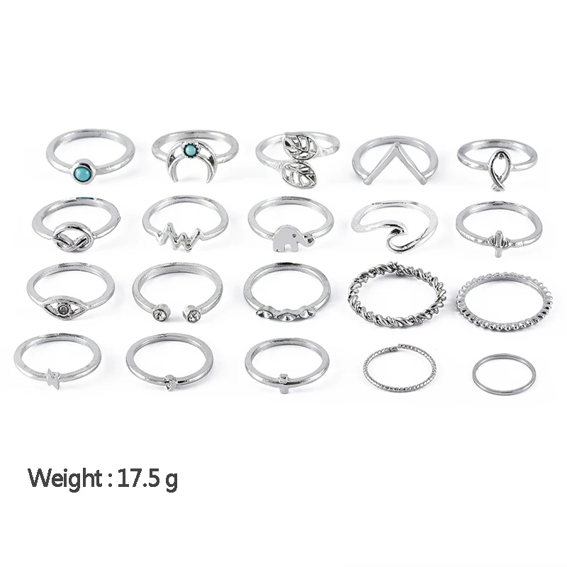 20 шт./компл. Женская мода Луна в форме листа волны слон с украшением виде