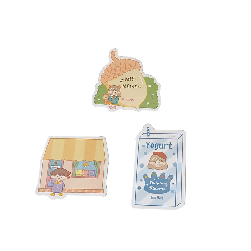 

25sheets Candy Girl Sticky Notes Study Notes Plan Paper Notes Paper Hand Account Material Work Kawaii Planner Stickers