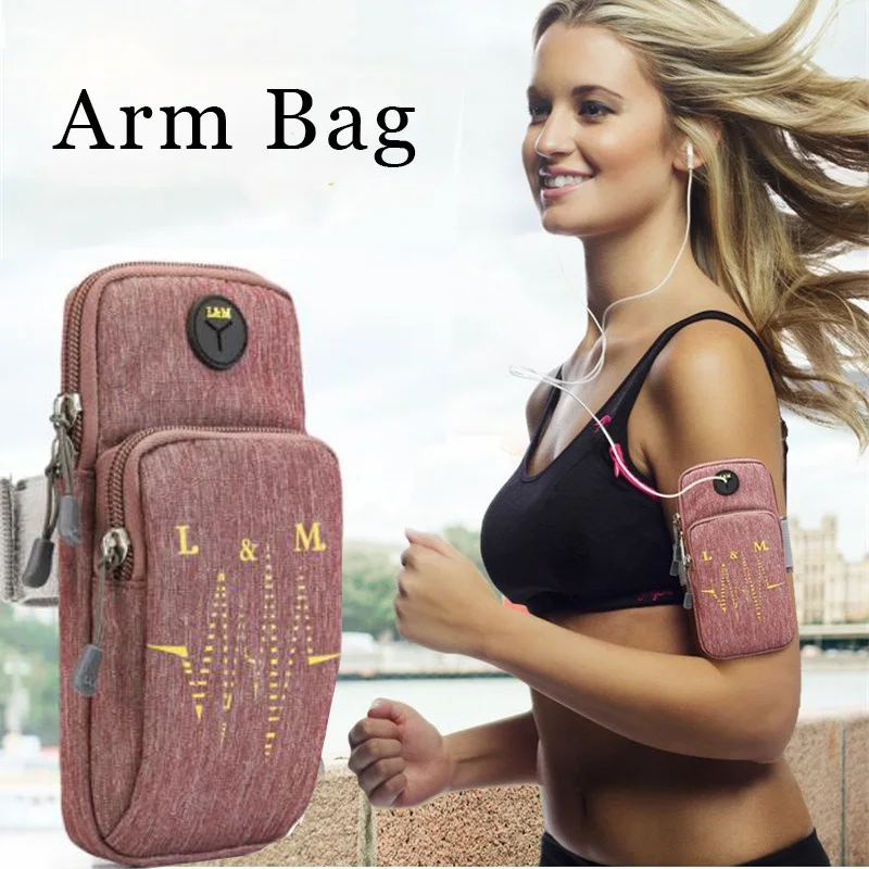 

Shoulder Arm Bag Universal Outdoor Sports Fitness Cell Phone Armband with Earphone Jack for Running,Gym,Outdoor,Workout,Exercise