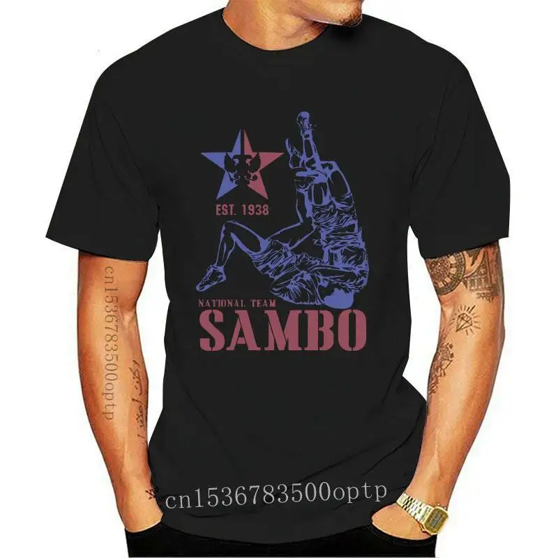 

New Sambo 2021 T-Shirt Sport Fight Sambo Russian Team Top Sale Men Round Neck Cotton Casual Muscle Fit Men's T Shirts