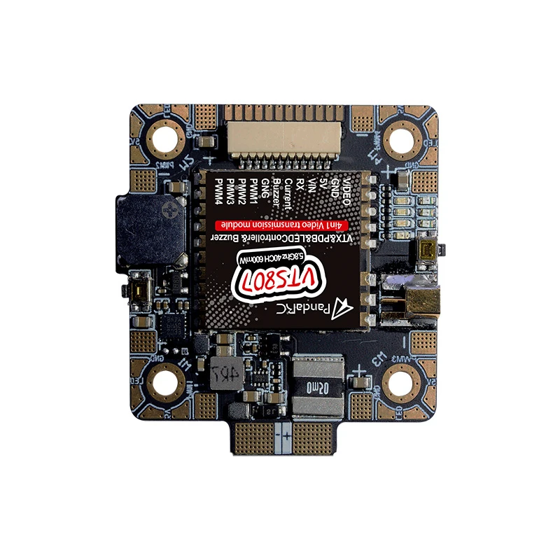 

PandaRC VT5807 40CH 25-600mw 2-6S VTX&PDB&LED controller&BUZZER 4IN1 Transmitter for FPV 210 250 Racing Drones