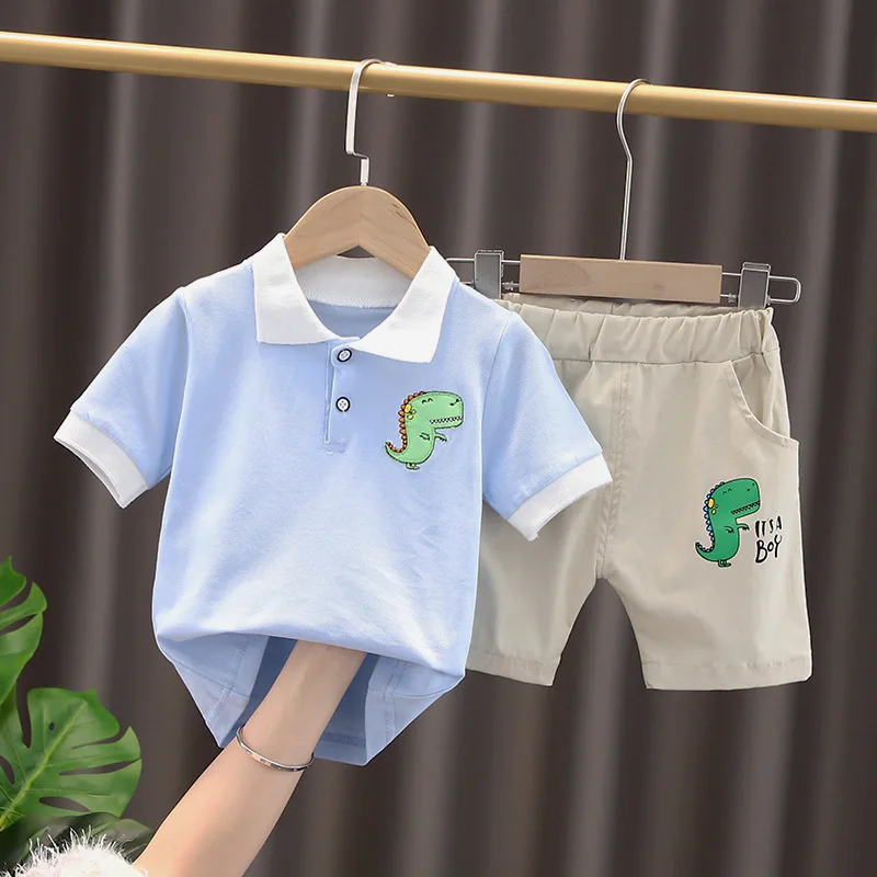 New Summer Baby Boys Clothes Suit Children Girls Fashion T-Shirt Shorts 2Pcs/Sets Toddler Casual Costume Outfits Kids Tracksuits