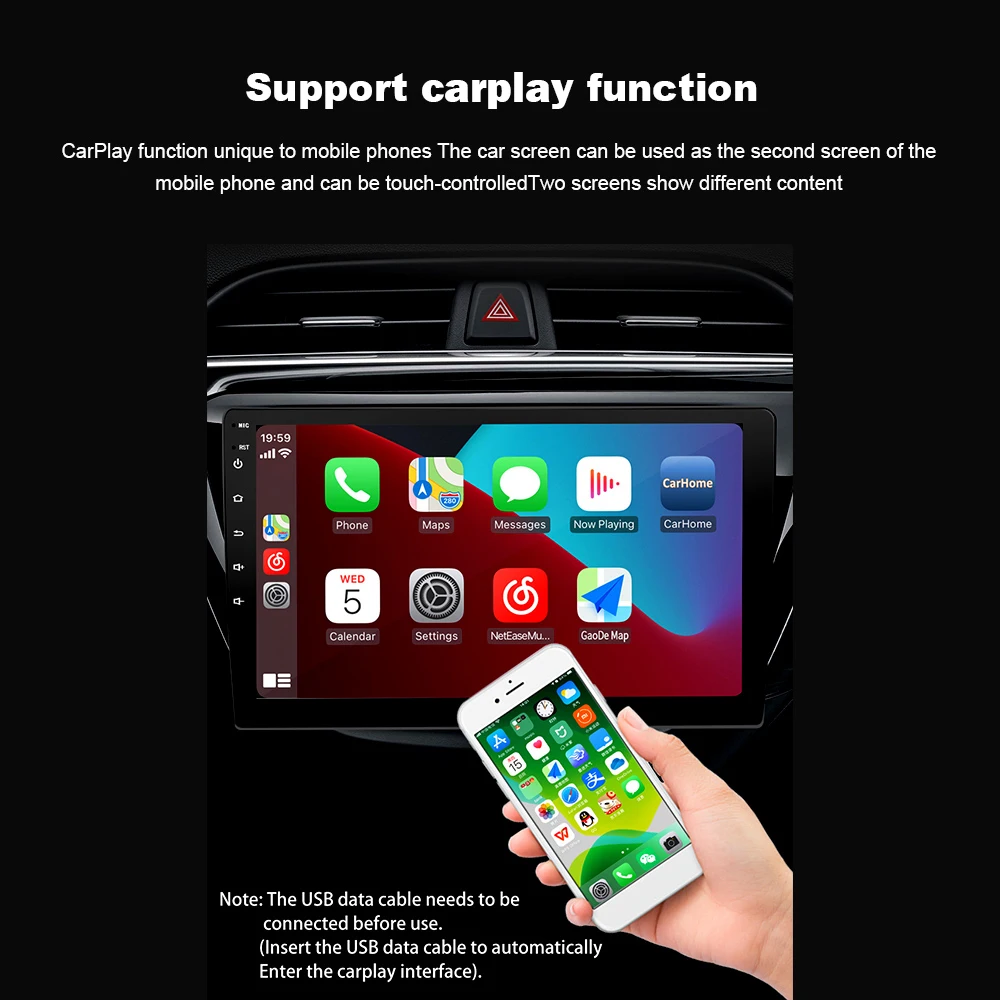 

Универсальный сенсорный экран 9 дюймов, Android 9,1, 4G, Carplay, радио, сменный FM MP5, оснащен gps-навигацией, 2 din, автомобильный аксессуар