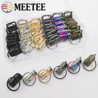 1set36pcs 25mm belt webbing metal tail clip buckles key ring strap end clips clasp with pliers tools for keychain accessories