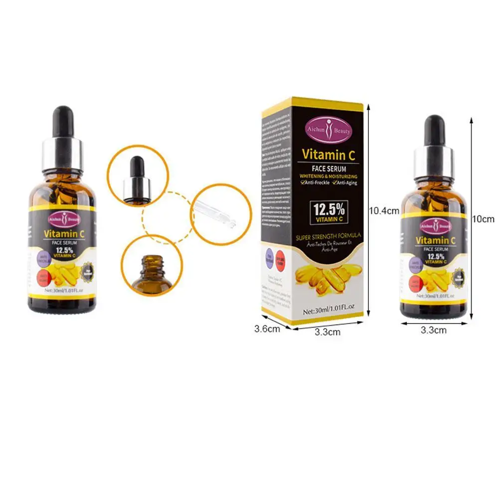 

30MLVitamin C Serum Essence Lighten Melanin Serum Care Professional BrighteningSkin Whitening Liquid Anti-Aging P1P0