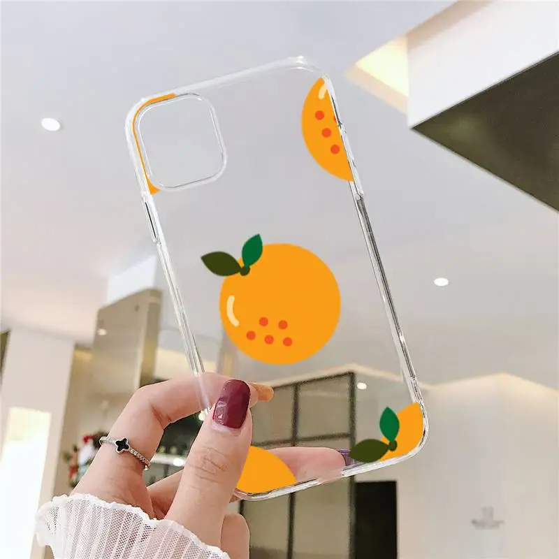 

Sweety cute Summer Fruit Phone Case Transparent for iPhone 6 7 8 11 12 s mini pro X XS XR MAX Plus SE cover funda