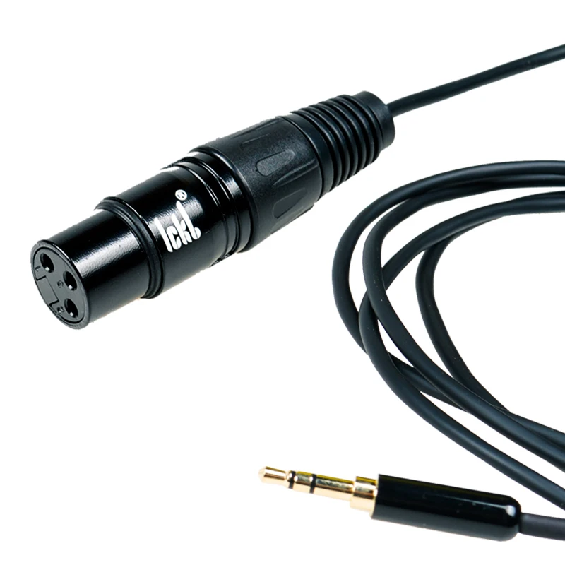 

Ickb L9 Microphone 3.5mm to XLR cable Microphone 48V Phantom Power Supply Cable to Sound Card Mixer Microphone Pure Copper Cable