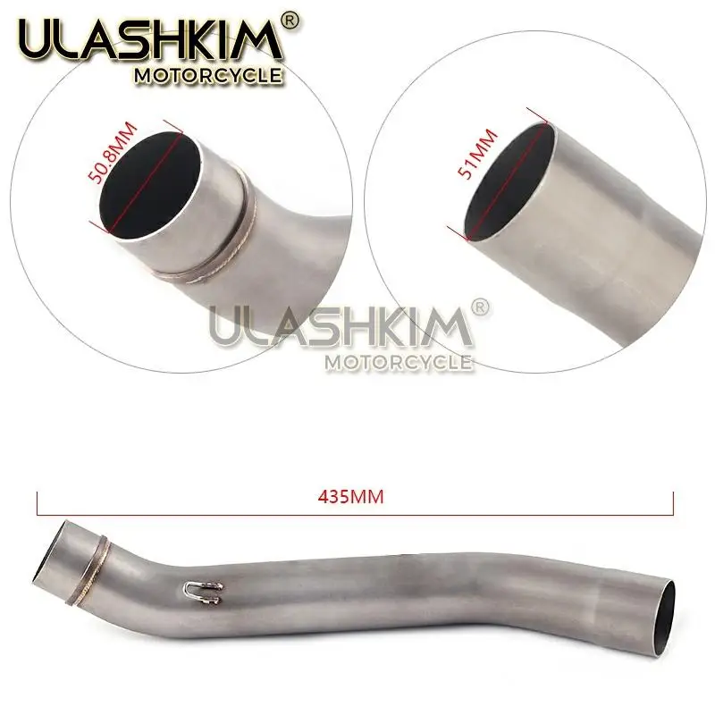 Мотоцикл глушитель Escape средняя ссылка труба полная система без шнуровки для Kawasaki
