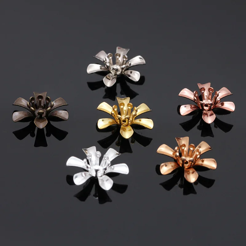 Фурнитура для бижутерии, 20 шт./лот, 14 Х5 мм, латунная, филигранная, с ...