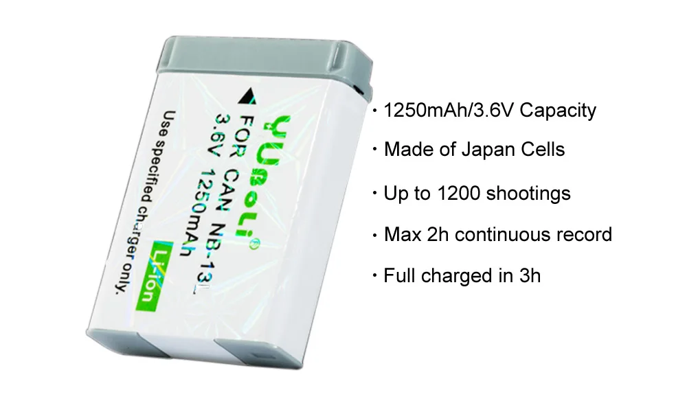 Аккумулятор NB-13L NB13L NB 13L NB 13L 1250mAh Аккумулятор для камеры Canon G5X G7X G9X G7 X Mark II SX720 HS