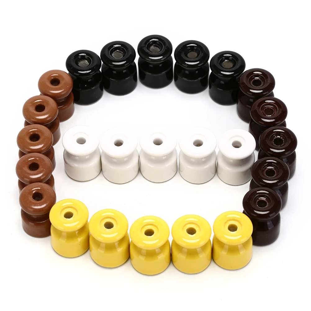 5pcs Porcelain Insulator for Wall Wiring Ceramic Insulators High Frequency Electric Wholesale | Обустройство дома