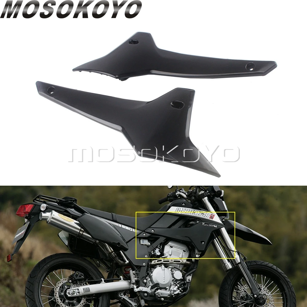 Передняя крышка масляного бака Supermoto 2 шт. для Kawasaki KLX250 S/SF 2008 2019 D Tracker X боковая