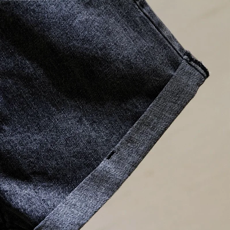 

Shorts Women Solid Slim Simple Vintage Denim Large Size Classic Pockets Outdoor Leisure Streetwear Stylish Ins Popular Ulzzang