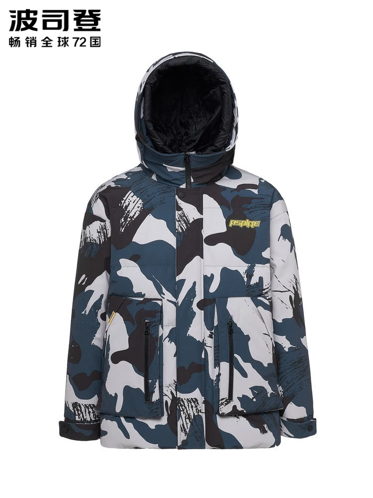 Пуховик BOSIDENG Мужская короткая модная повседневная теплая куртка с капюшоном