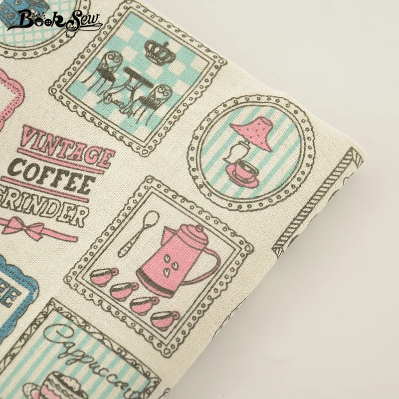 Booksew Textile Cotton Linen Fabric For Tablecloth Pillow Bag Curtain Cushion Zakka Home Theme Design Sewing Material Tissu