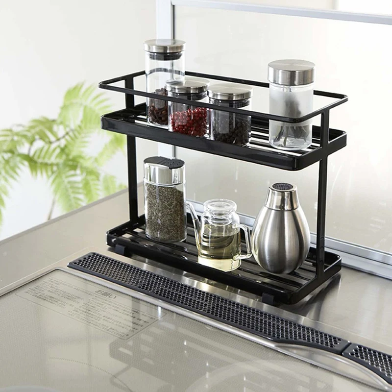 

Countertop Organizer, Stand Spice Rack, Cabinet Pantry Shelf, Organization and Storage for Kitchen Bathroom