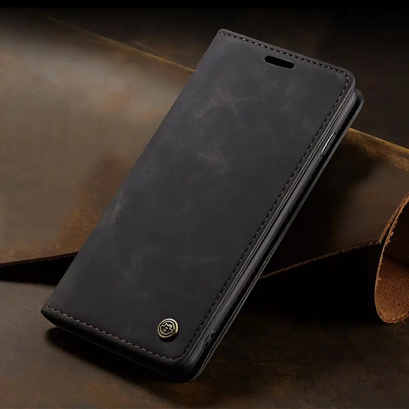 Матовый кожаный чехол для Samsung galaxy S7 Edge откидной Чехол-книжка телефона S8 S9 S10 Plus S10E