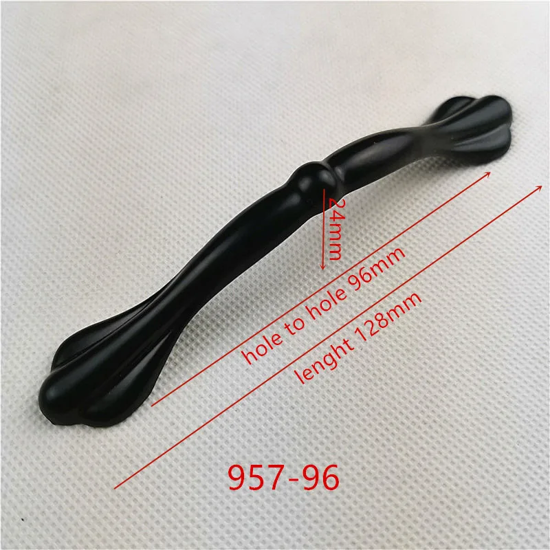 Цинковый сплав, черный цвет, для шкафов ручки американский стиль для двери кухонного шкафа ручки для выдвижных ящиков модная мебель ручка 957-96