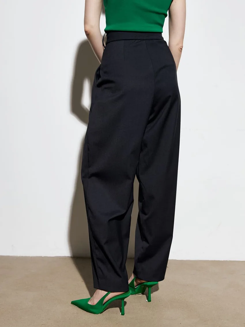 

Осенне-зимние брюки, черные женские толстые фотобрюки с высокой талией, новинка 2021, высокое качество