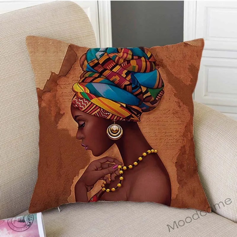 Модная АФРИКАНСКАЯ ДЕВУШКА масляная живопись Черные Женщины Декор для дома