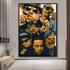 Настенная картина Rap Star Legend, 2PAC Biggie, маленький Wu-Tang NWA, хип-хоп, рэп, Настенная картина, Постер, украшение для спальни