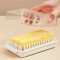 1pcs plastic portable butter tray storage box butter cheese crisper split fresh keeping cheese preservation container