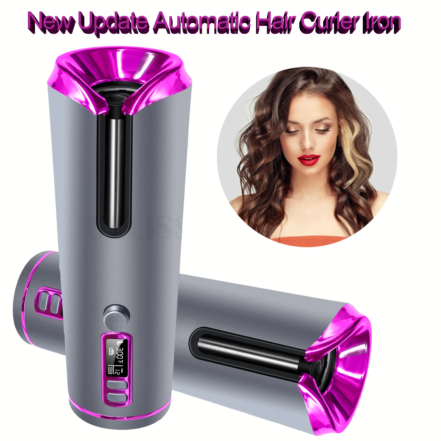 

Беспроводные щипцы для завивки волос с USB, Автоматические щипцы для завивки волос, инструменты для укладки, салонный аппарат для ухода за во...