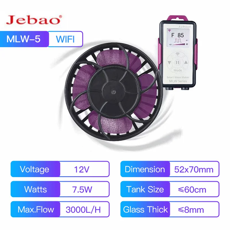 Новый Интеллектуальный волновой насос серии Jebao MLW с Wi-Fi ЖК-дисплеем контроллером