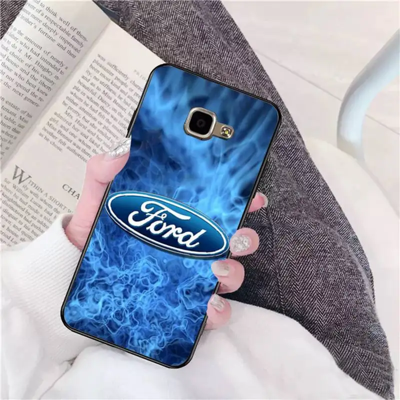 

ZFGHSHYQ Black Soft Silicone Ford Car Phone Case For Samsung A 9 10 20 30 40 M20 S 30 31 J5(2015) J5prime 6 7 Plus