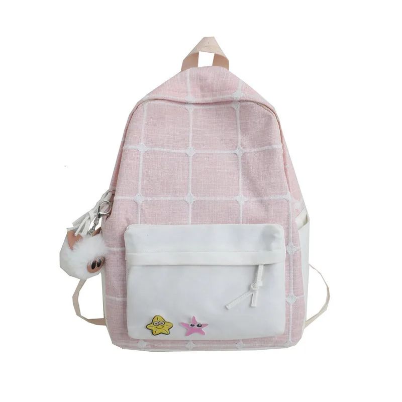 

Female School Bags For Teenage Girls 2020 Nylon Plaid Backpack Women Mochilas Sac A Dos Ladies Laptop Rucksack Men Bag Pack