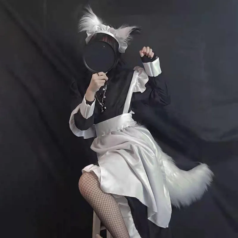 cosplay wolf tail plush fox ears dog foxtail halloween party performance props accessories animal |