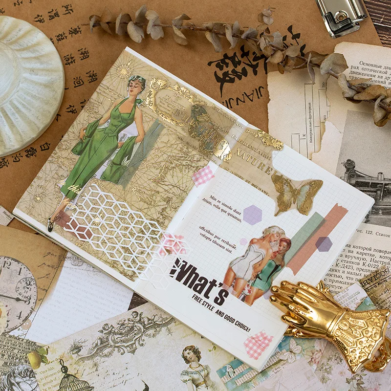 50 листов/коробка INS винтажный декоративный материал бумага блокнот планировщик