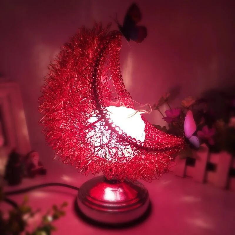 

Electric Crescent oil aromatherapy lamp bedroom bedside lamp creative gift for girlfriend