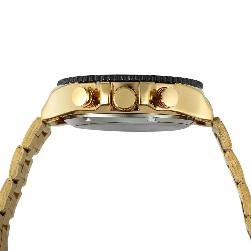 Бренд WINNER модные мужские часы Золотые механические автоматические из