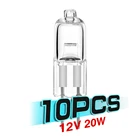 TSLEEN дешевые 10x DC 12V 20W G4 галогенные лампы теплый белый Celling настольные галогенные JC Тип светильник открытый шкаф лампа супер яркий