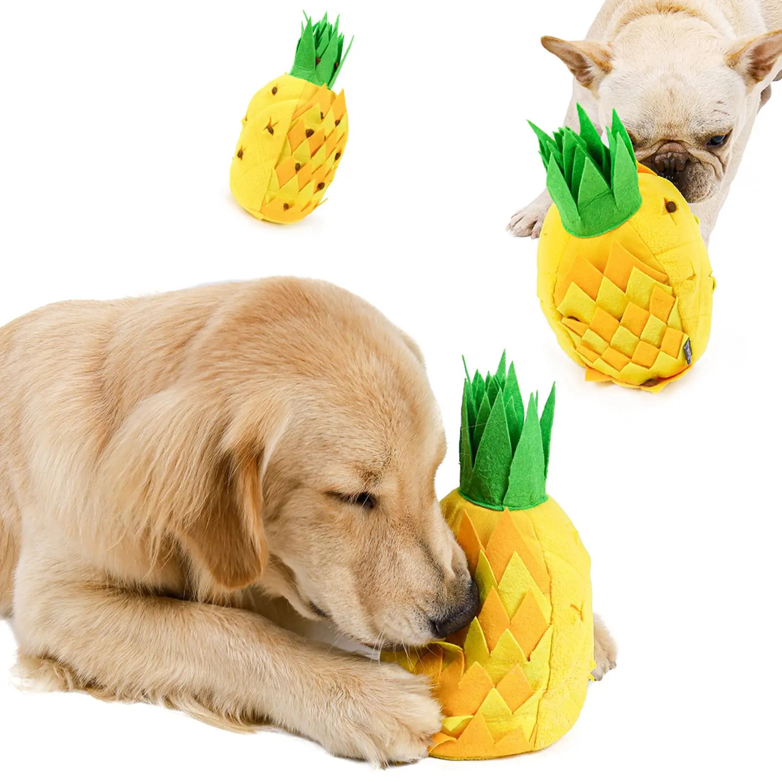 

Dog Snuffling Stuffed Squeaky Toy Pet Treats Dispensing Slow Feeding Toy Dog Nosework Training Foraging Toy