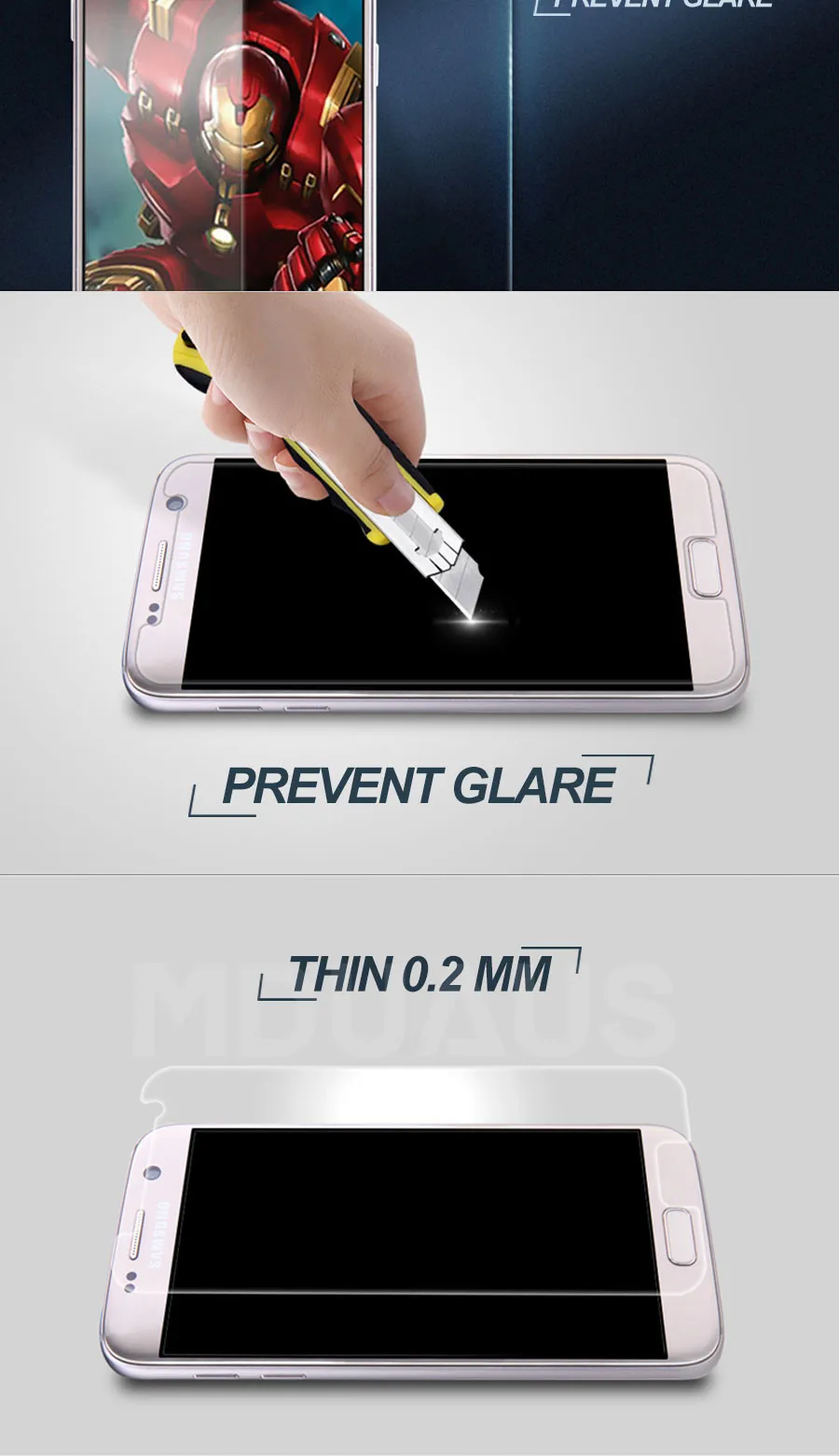 9H 0,22 мм Защитное стекло для samsung Galaxy S7 S6 S5 S4 S3 mini Note 5 4 3 закаленное защитное стекло для экрана