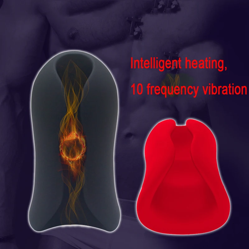 Пенис игрушки для взрослых мужчин Отопление Мужской мастурбатор 10 Частота