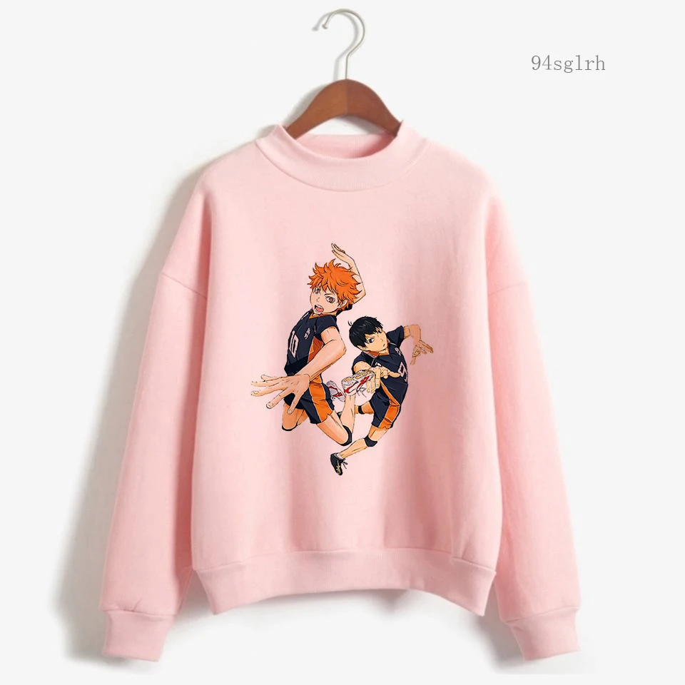 

Haikyuu Hoodies Women's Sweatshirts Harajuku Winter Clothes Tops Japanese Streetwear Pullover Karasuno Fly High Graphic Hoodie