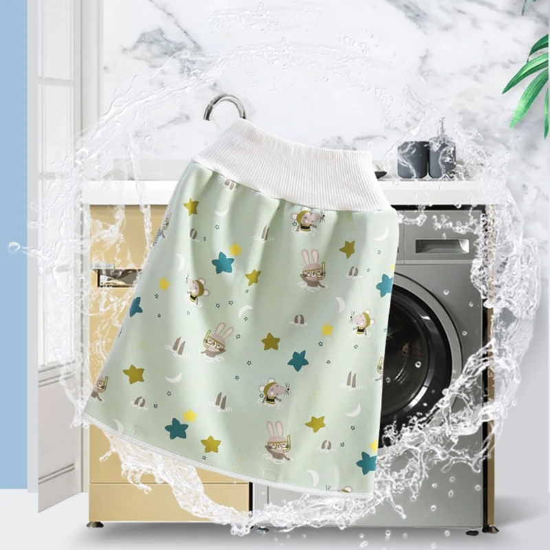 

2 in 1 Comfy Infants Baby Diaper Skirt Waterproof Absorbent Washable Shorts Toddler Potty Training Nappy Pants Kids Gifts