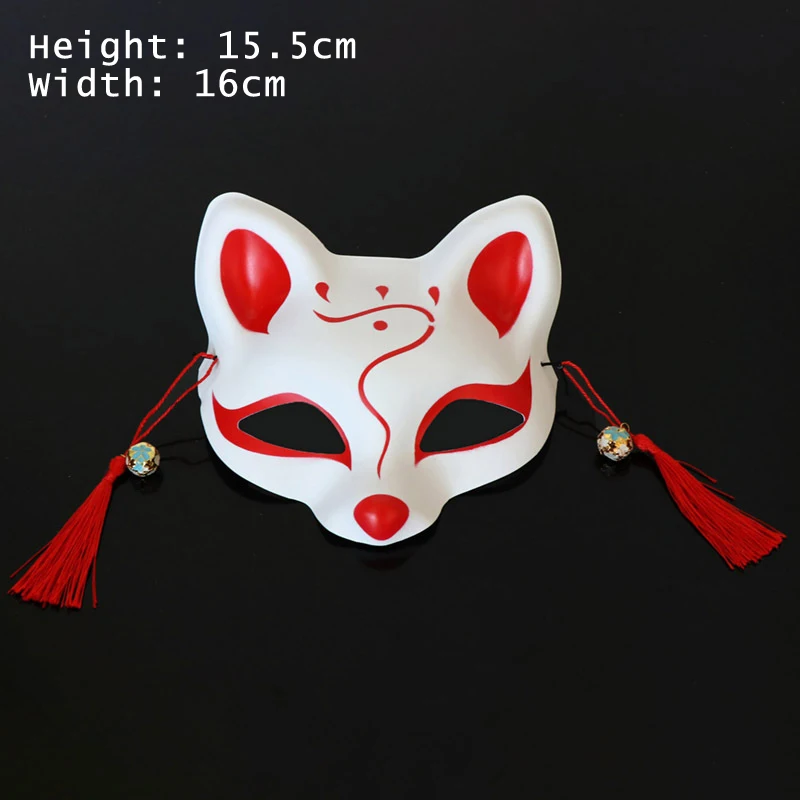 Маска аниме рассекающий демонов лиса расписанная вручную полумаска для лица в
