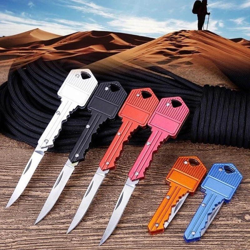 Mini Keyring Key Knife Multi Fruit Blade Keychain Fold Pocket Box Package Camp Peeler Outdoor Letter Open Peeling Survive | Инструменты