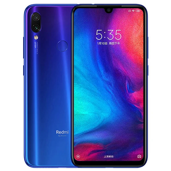 Blue Смартфон Xiaomi Redmi Note 7 с глобальной прошивкой, 6 ГБ ОЗУ, 64 Гб ПЗУ, Восьмиядерный процессор Snapdragon 660, 4000 мАч, 48 МП, двойная камера, экран 6,3 дюйма - Цвет: Blue